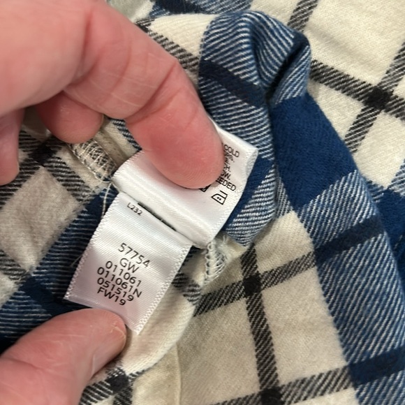 Hanna Anderson 100% cotton Flannel style plaid Dress blue/blk size 120cm/us 6-7 - Picture 12 of 12